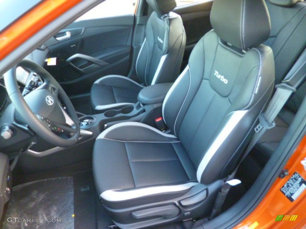 2014 Veloster Turbo - Vitamin C / Black photo #14