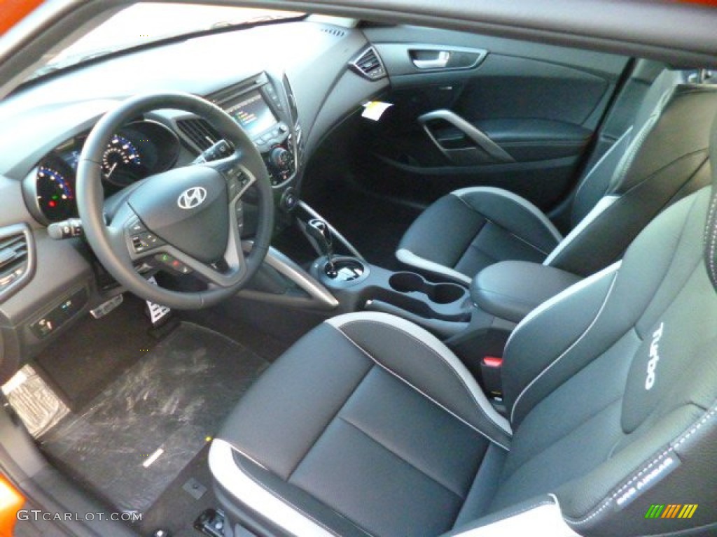 2014 Veloster Turbo - Vitamin C / Black photo #15