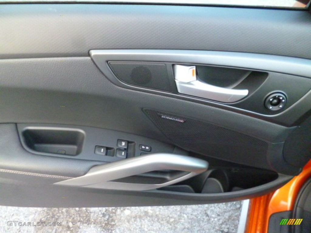 2014 Veloster Turbo - Vitamin C / Black photo #16