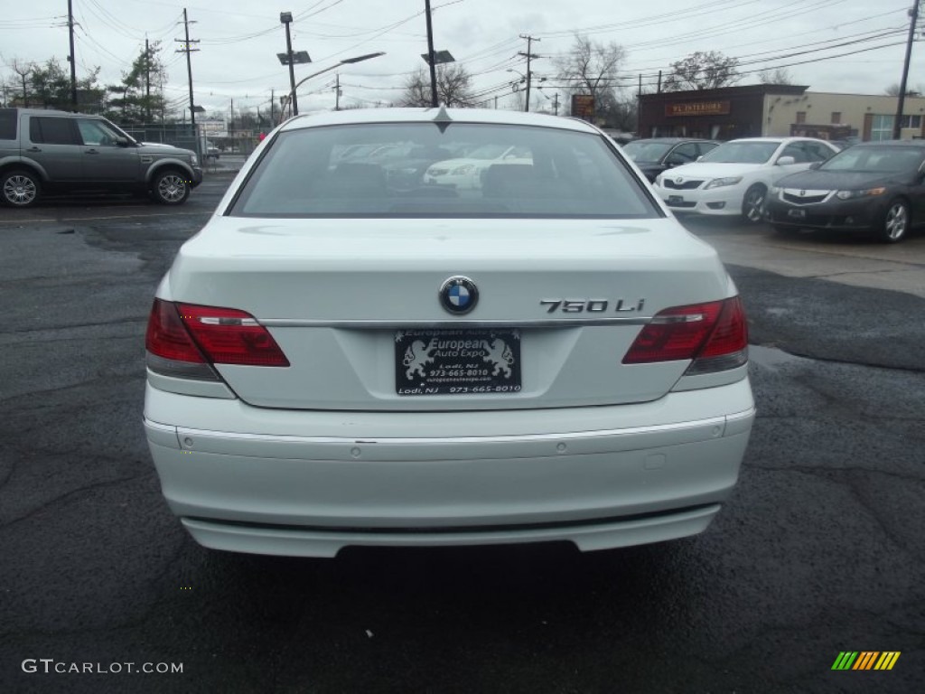 2008 7 Series 750Li Sedan - Alpine White / Black photo #5