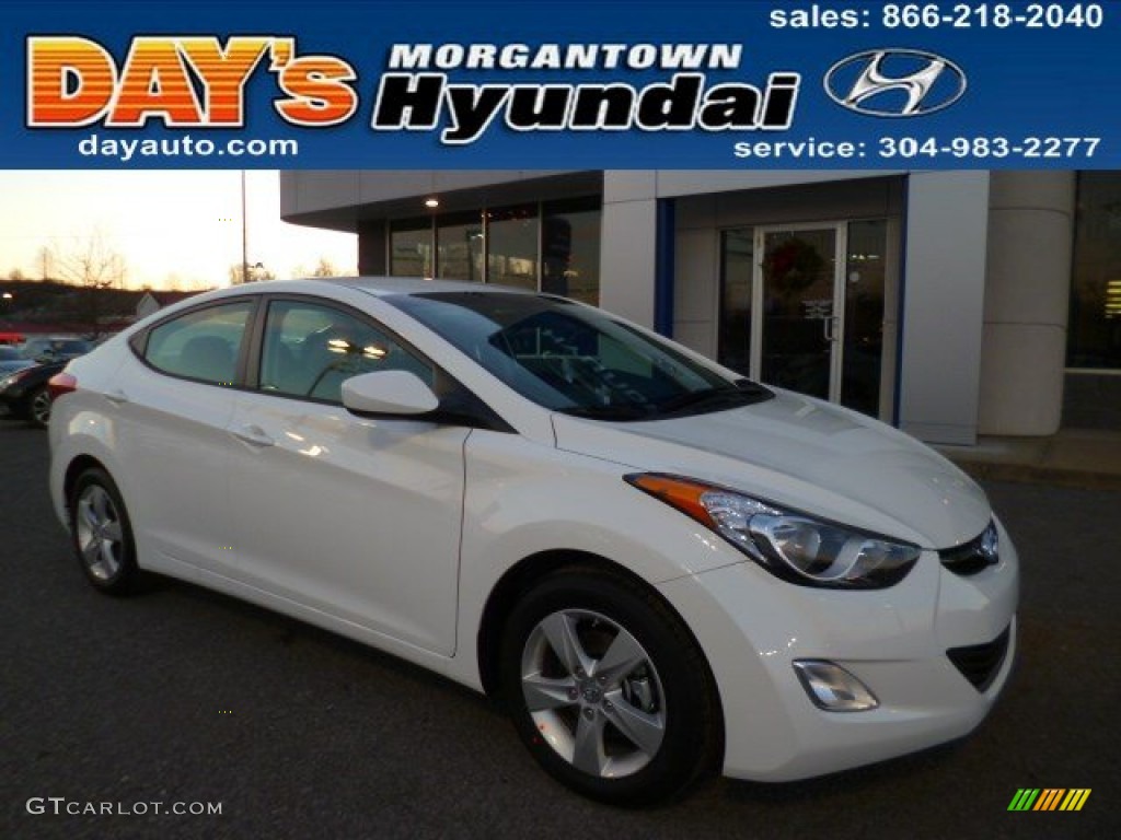 2013 Elantra GLS - Shimmering White / Gray photo #1