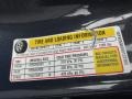 Info Tag of 2009 SRX 4 V8 AWD