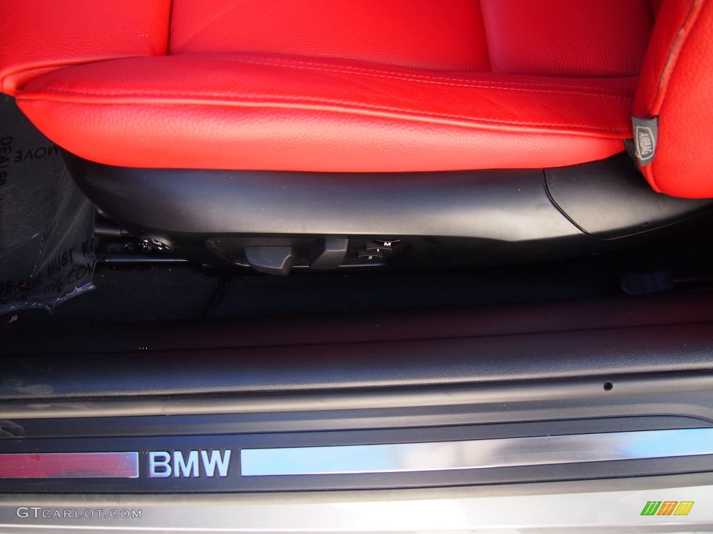2011 3 Series 328i Coupe - Space Gray Metallic / Coral Red/Black Dakota Leather photo #15