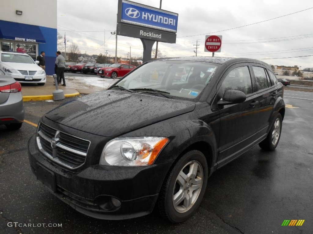 2007 Caliber SXT - Black / Pastel Pebble Beige photo #1