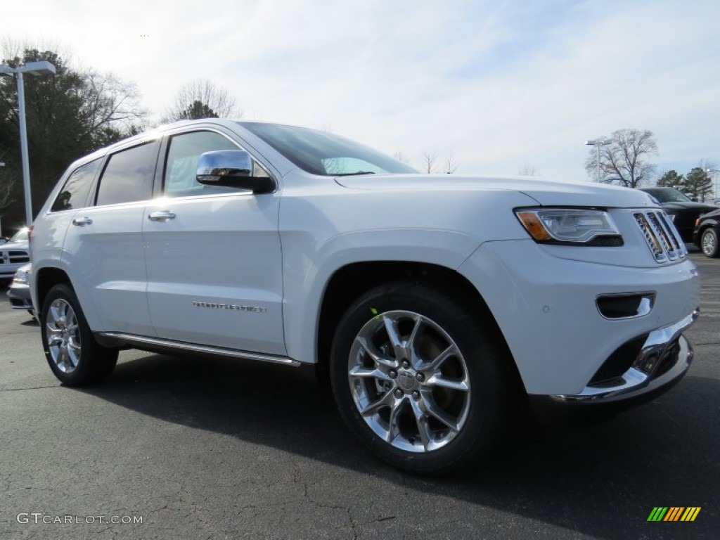 2014 Grand Cherokee Summit - Bright White / Morocco Black photo #4