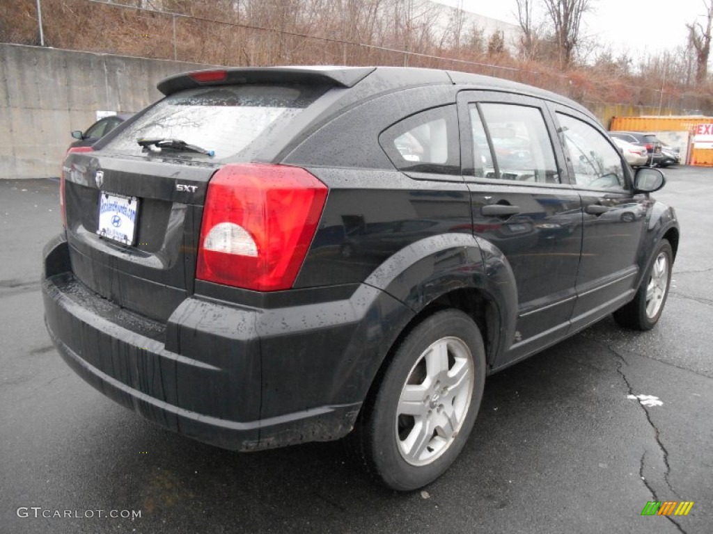 2007 Caliber SXT - Black / Pastel Pebble Beige photo #4