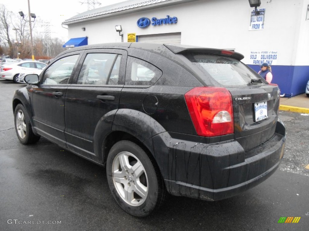 2007 Caliber SXT - Black / Pastel Pebble Beige photo #6