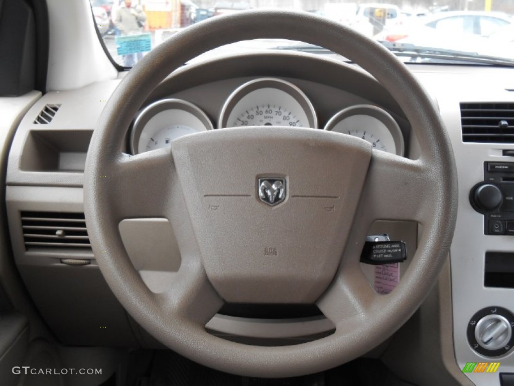 2007 Caliber SXT - Black / Pastel Pebble Beige photo #12
