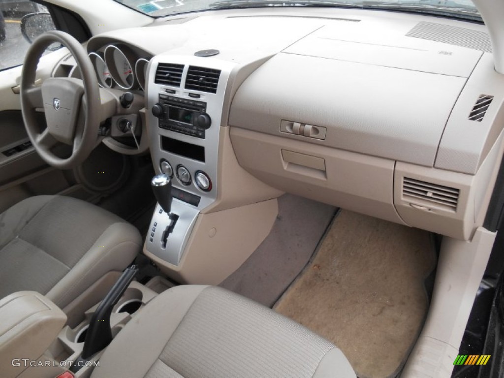 2007 Caliber SXT - Black / Pastel Pebble Beige photo #21