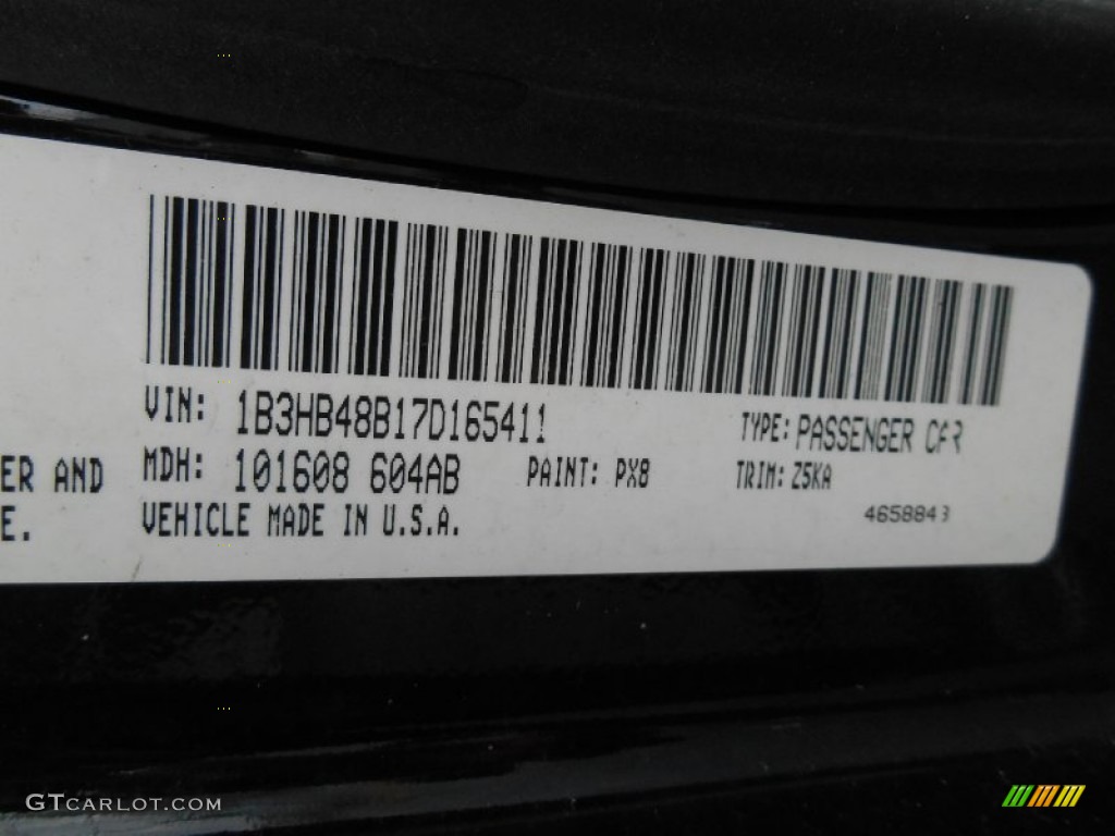 2007 Caliber SXT - Black / Pastel Pebble Beige photo #26