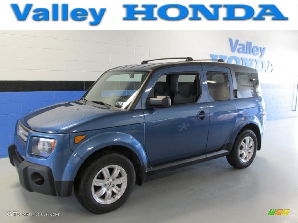 2007 Element EX AWD - Atomic Blue Metallic / Black/Titanium photo #1