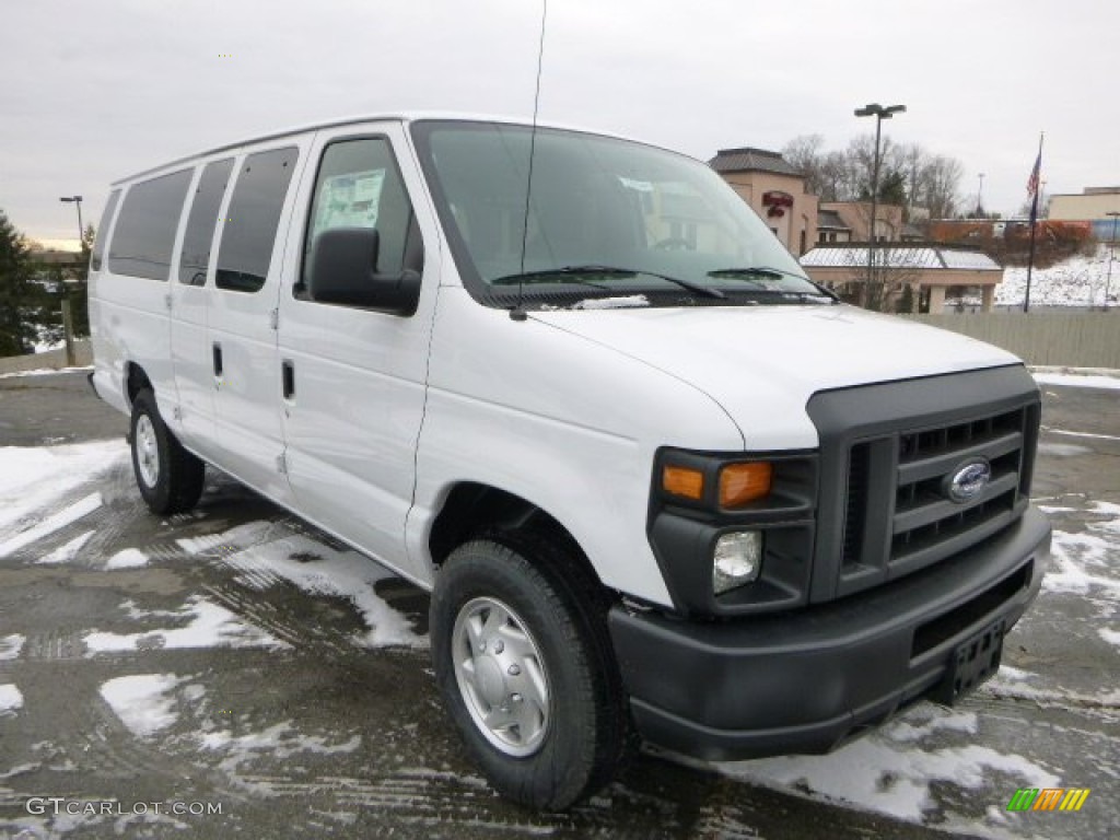 2014 E-Series Van E350 XL Extended 15 Passenger Van - Oxford White / Medium Flint photo #1