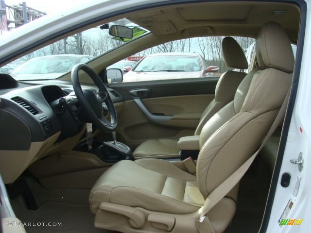 Ivory Interior 2008 Honda Civic EX-L Coupe Photo #89214091