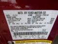 RR: Ruby Red 2014 Ford F150 FX4 SuperCrew 4x4 Color Code