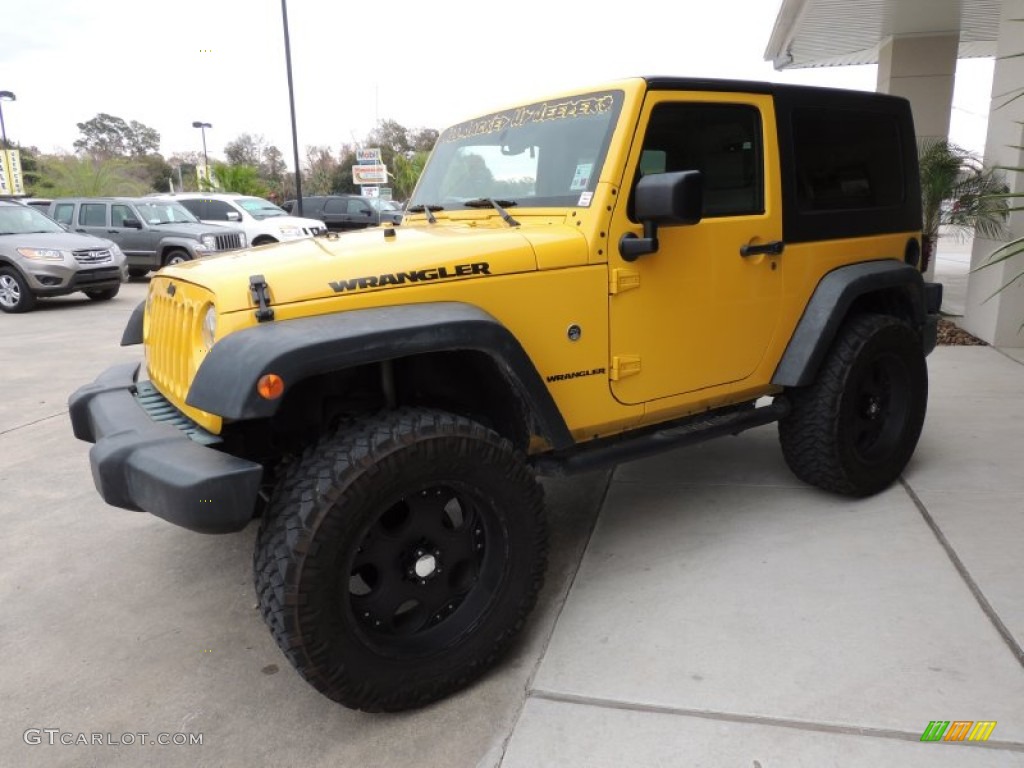 Detonator Yellow 2008 Jeep Wrangler X 4x4 Exterior Photo #89215435