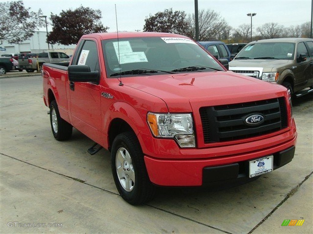 2012 F150 STX Regular Cab - Vermillion Red / Steel Gray photo #6