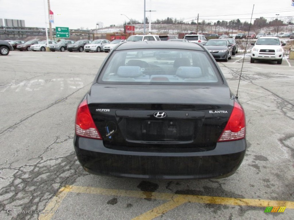 2006 Elantra GLS Sedan - Ebony Black / Gray photo #6