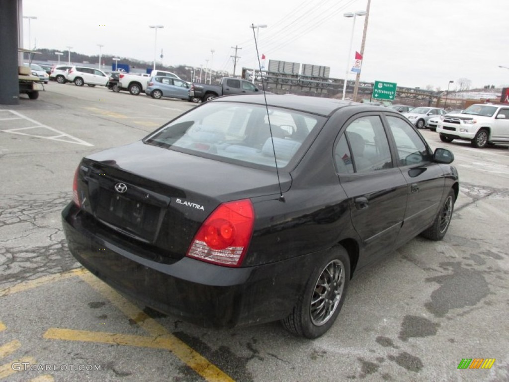 2006 Elantra GLS Sedan - Ebony Black / Gray photo #7