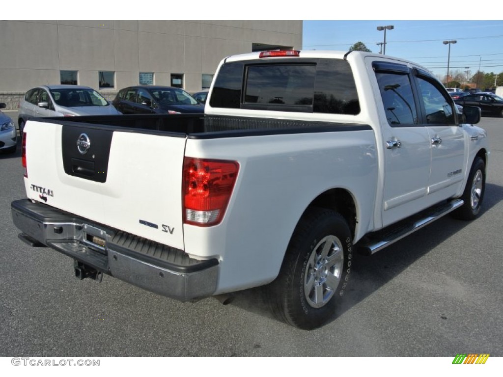 2012 Titan SV Crew Cab - Blizzard White / Charcoal photo #4