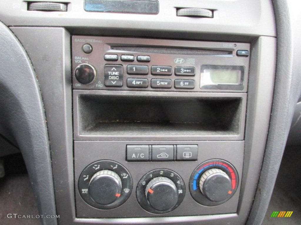 2006 Elantra GLS Sedan - Ebony Black / Gray photo #13