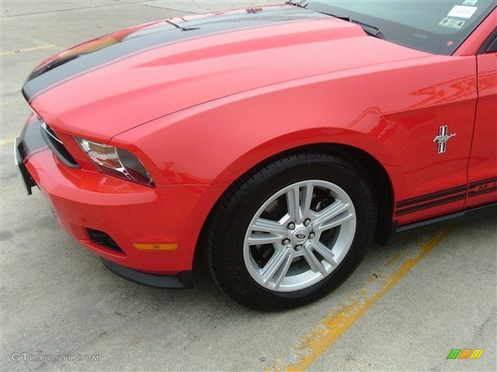 2011 Mustang V6 Premium Coupe - Race Red / Stone photo #8