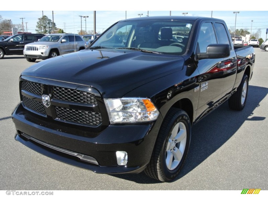 2014 1500 Express Quad Cab 4x4 - Black / Black/Diesel Gray photo #1