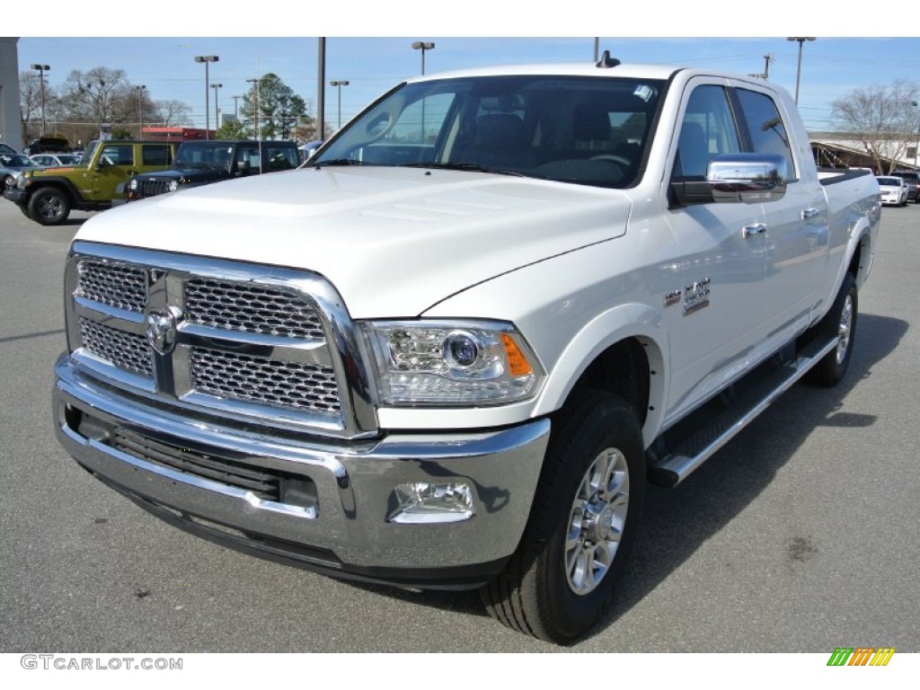 Bright White 2014 Ram 2500 Laramie Mega Cab 4x4 Exterior Photo #89220589
