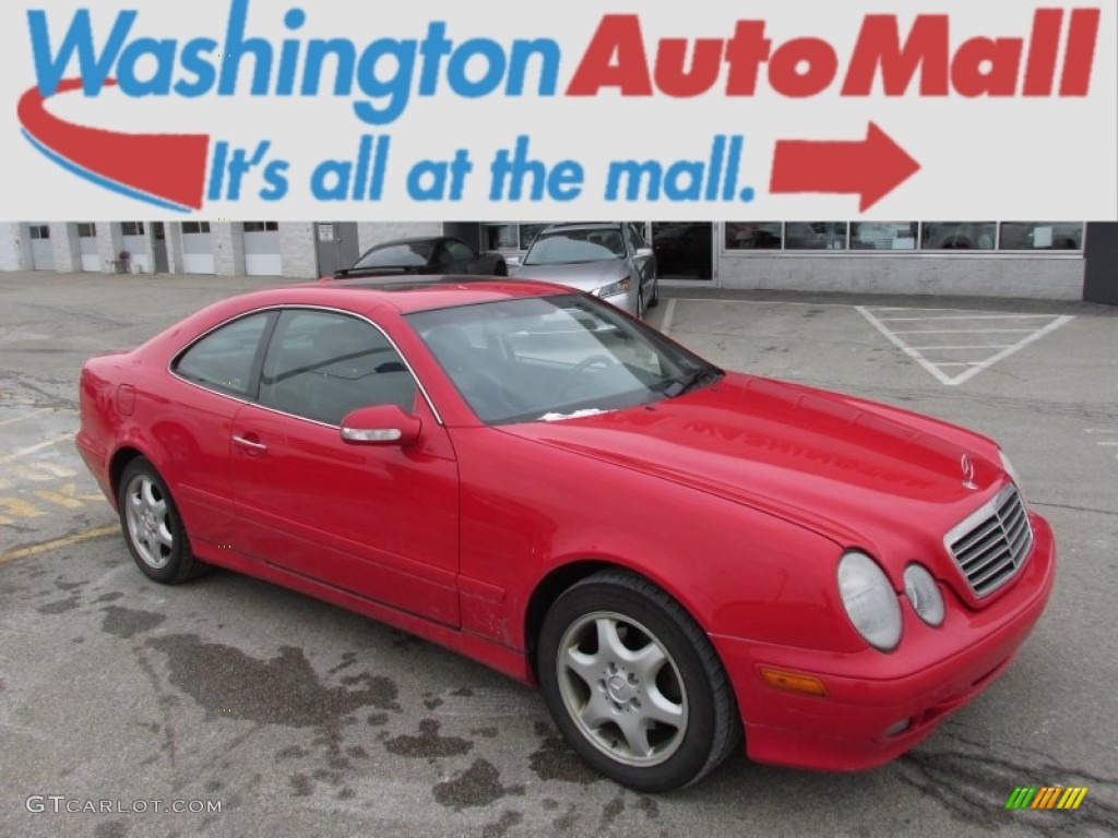 2001 CLK 320 Coupe - Magma Red / Charcoal photo #1