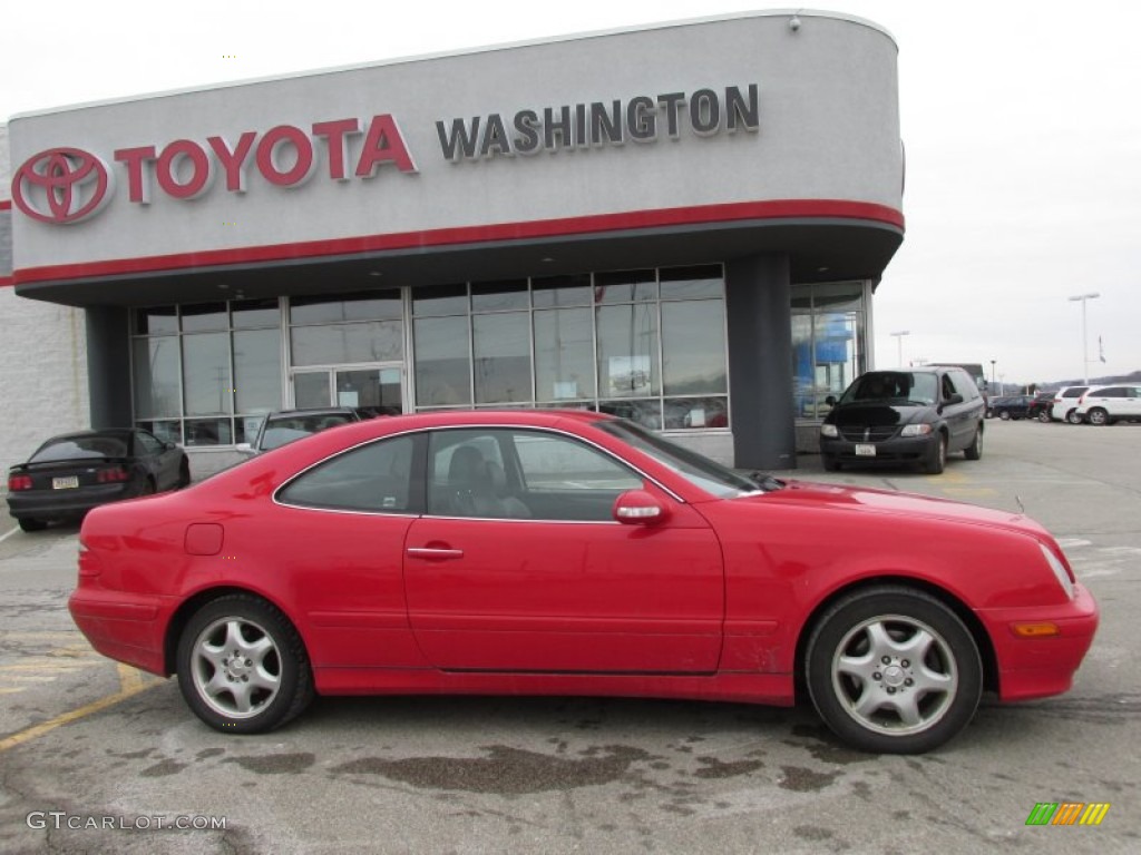 2001 CLK 320 Coupe - Magma Red / Charcoal photo #2