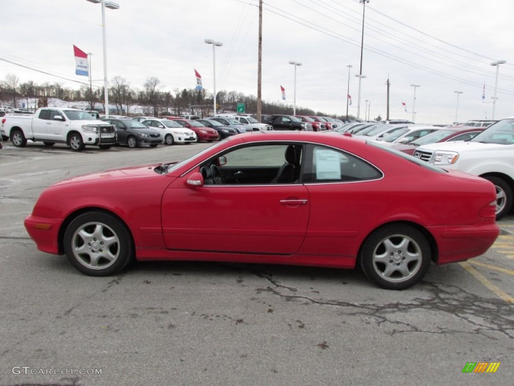 2001 CLK 320 Coupe - Magma Red / Charcoal photo #6