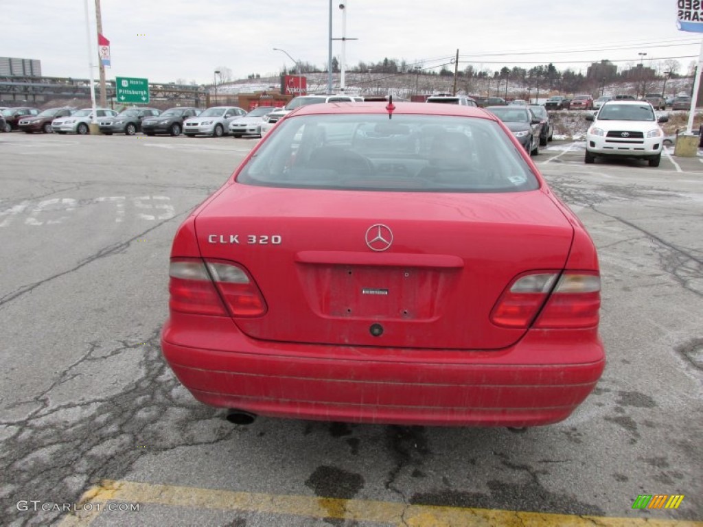 2001 CLK 320 Coupe - Magma Red / Charcoal photo #7