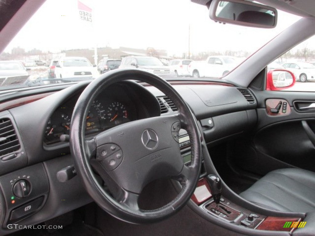 2001 CLK 320 Coupe - Magma Red / Charcoal photo #9