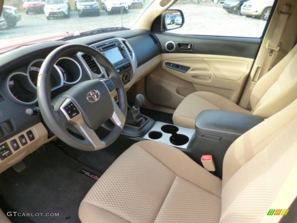 Sand Beige Interior 2013 Toyota Tacoma Access Cab 4x4 Photo #89222548