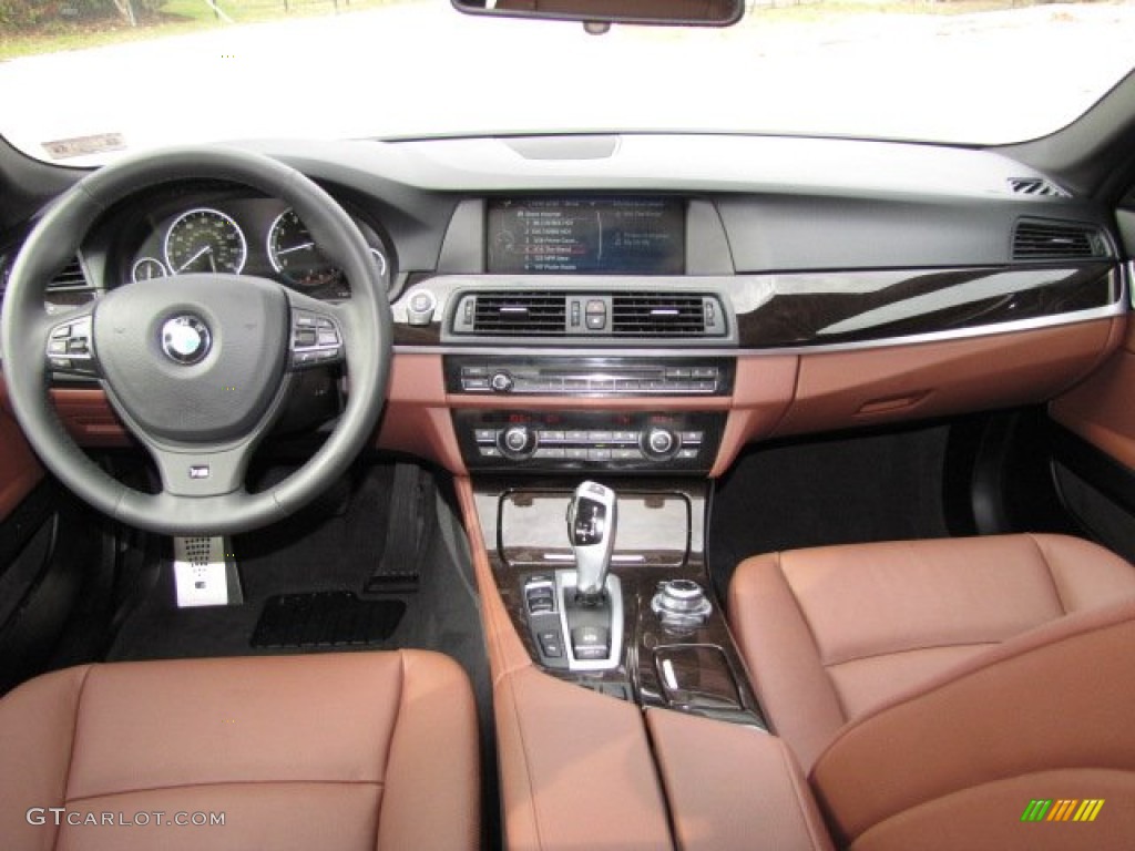 2013 BMW 5 Series 535i Sedan Cinnamon Brown Dashboard Photo #89224459
