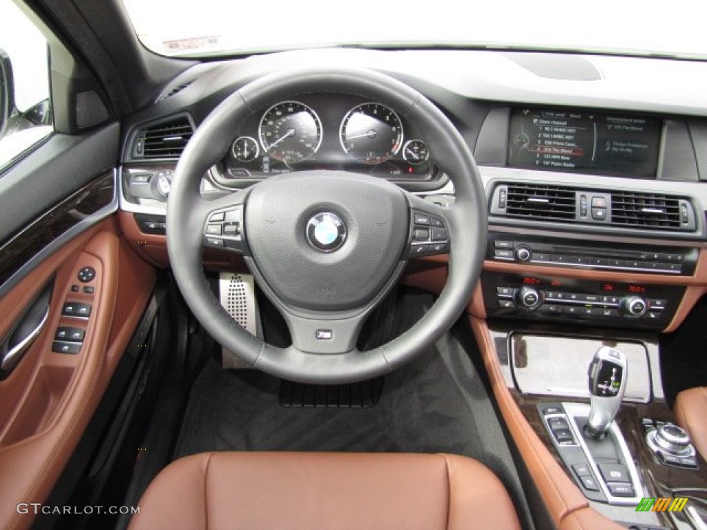 2013 BMW 5 Series 535i Sedan Cinnamon Brown Dashboard Photo #89224678