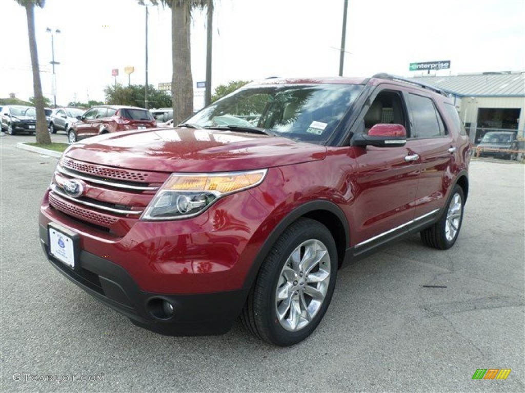2014 Explorer Limited - Ruby Red / Medium Light Stone photo #1