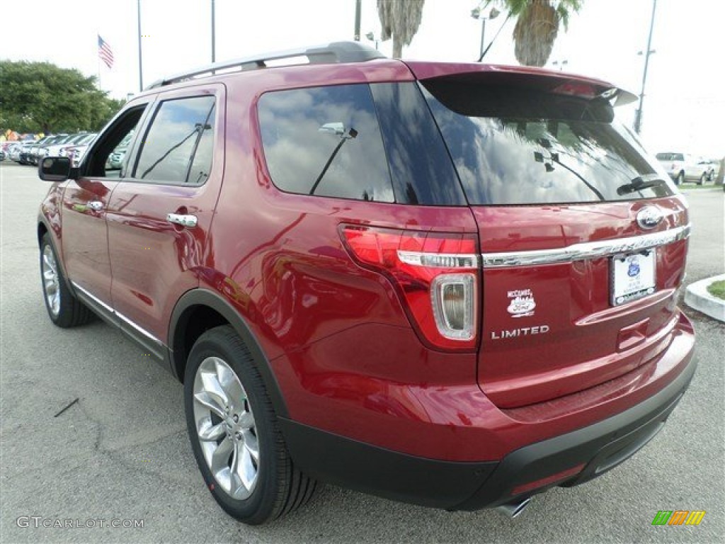 2014 Explorer Limited - Ruby Red / Medium Light Stone photo #3
