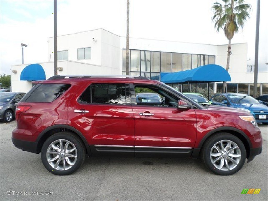 2014 Explorer Limited - Ruby Red / Medium Light Stone photo #6