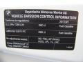 2013 BMW 5 Series 535i Sedan Info Tag