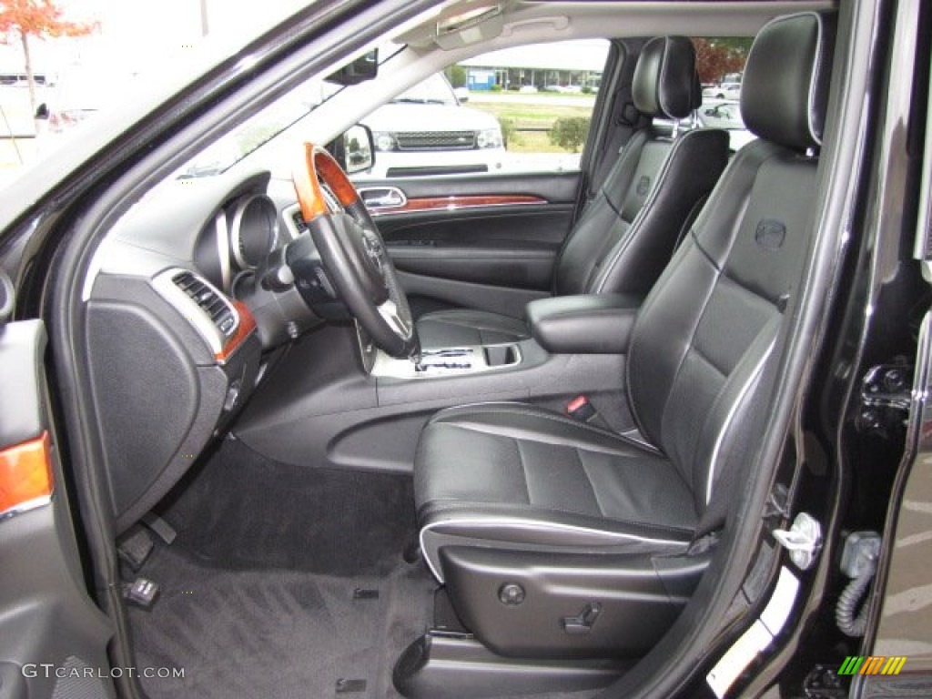 Black Interior 2011 Jeep Grand Cherokee Overland Photo #89227339