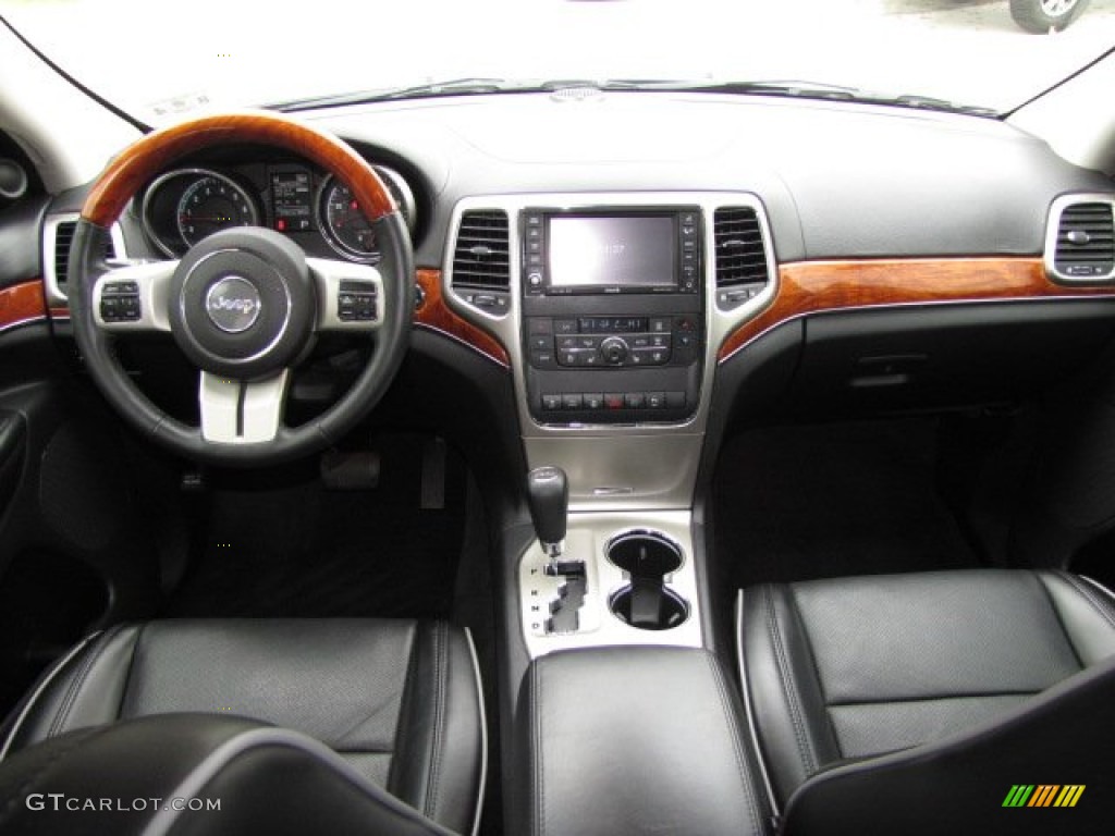 2011 Jeep Grand Cherokee Overland Black Dashboard Photo #89227363