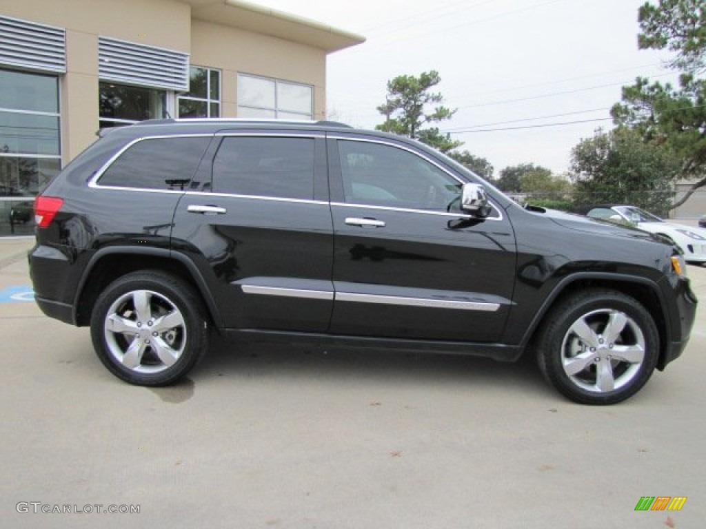 Brilliant Black Crystal Pearl 2011 Jeep Grand Cherokee Overland Exterior Photo #89227543