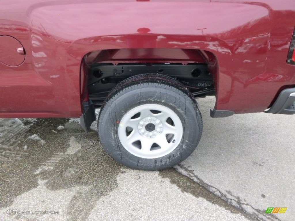 2014 Silverado 1500 WT Double Cab - Deep Ruby Metallic / Jet Black/Dark Ash photo #9