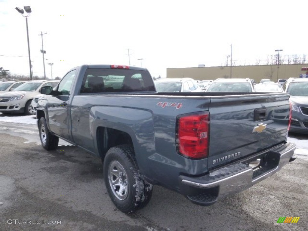 2014 Silverado 1500 WT Regular Cab 4x4 - Blue Granite Metallic / Jet Black/Dark Ash photo #7