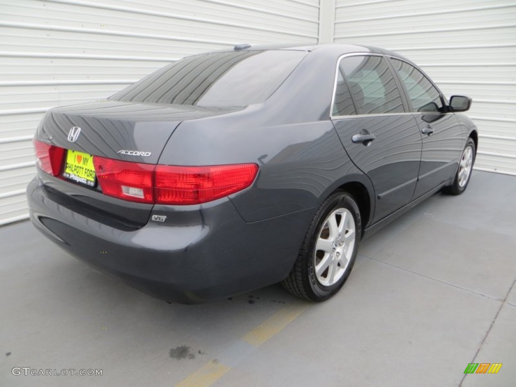 2005 Accord EX-L V6 Sedan - Graphite Pearl / Gray photo #4