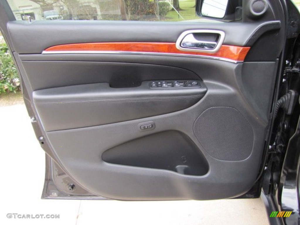 2011 Jeep Grand Cherokee Overland Black Door Panel Photo #89228413