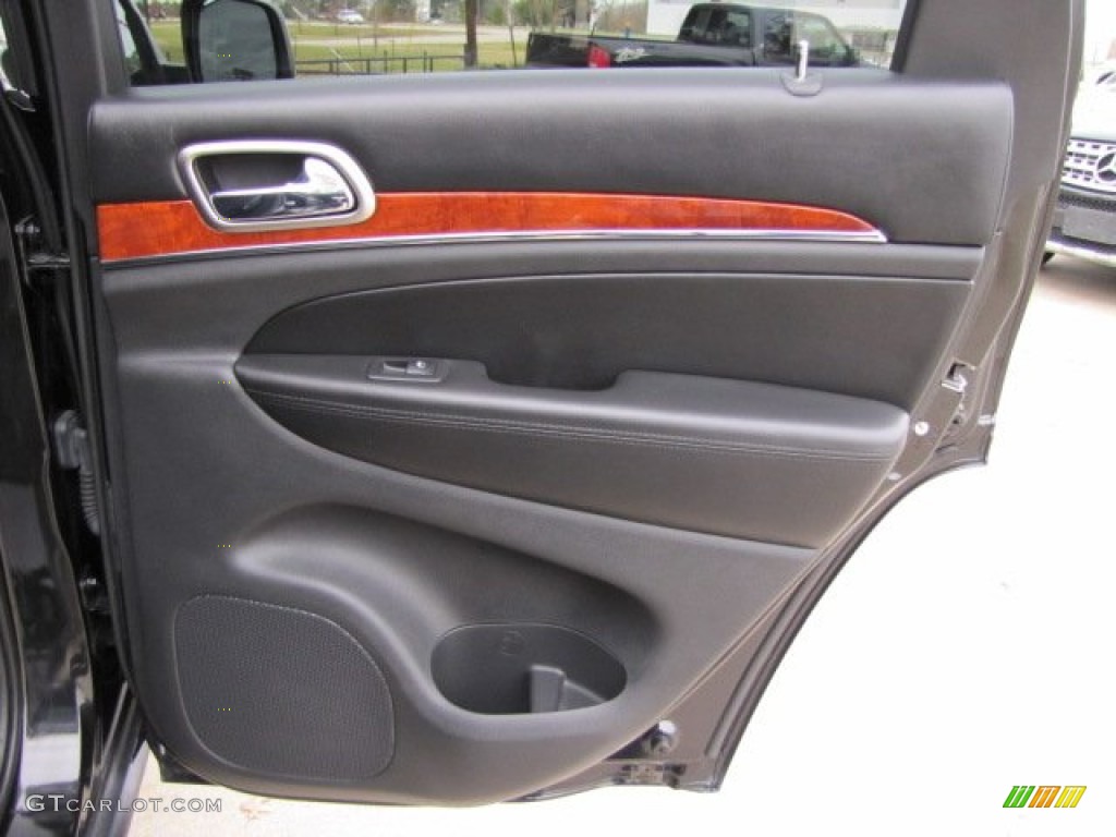2011 Jeep Grand Cherokee Overland Black Door Panel Photo #89228506