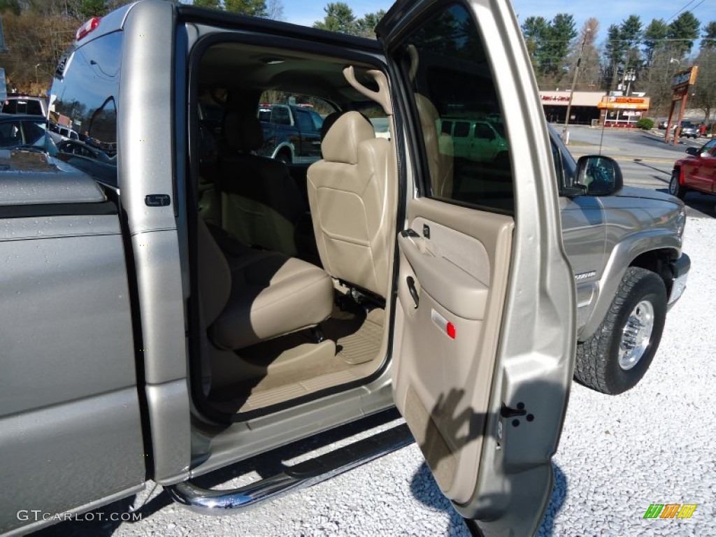 2003 Silverado 1500 LT Crew Cab 4x4 - Light Pewter Metallic / Tan photo #11