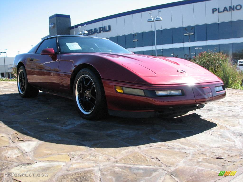 1992 Corvette Coupe - Dark Red Metallic / Gray photo #1