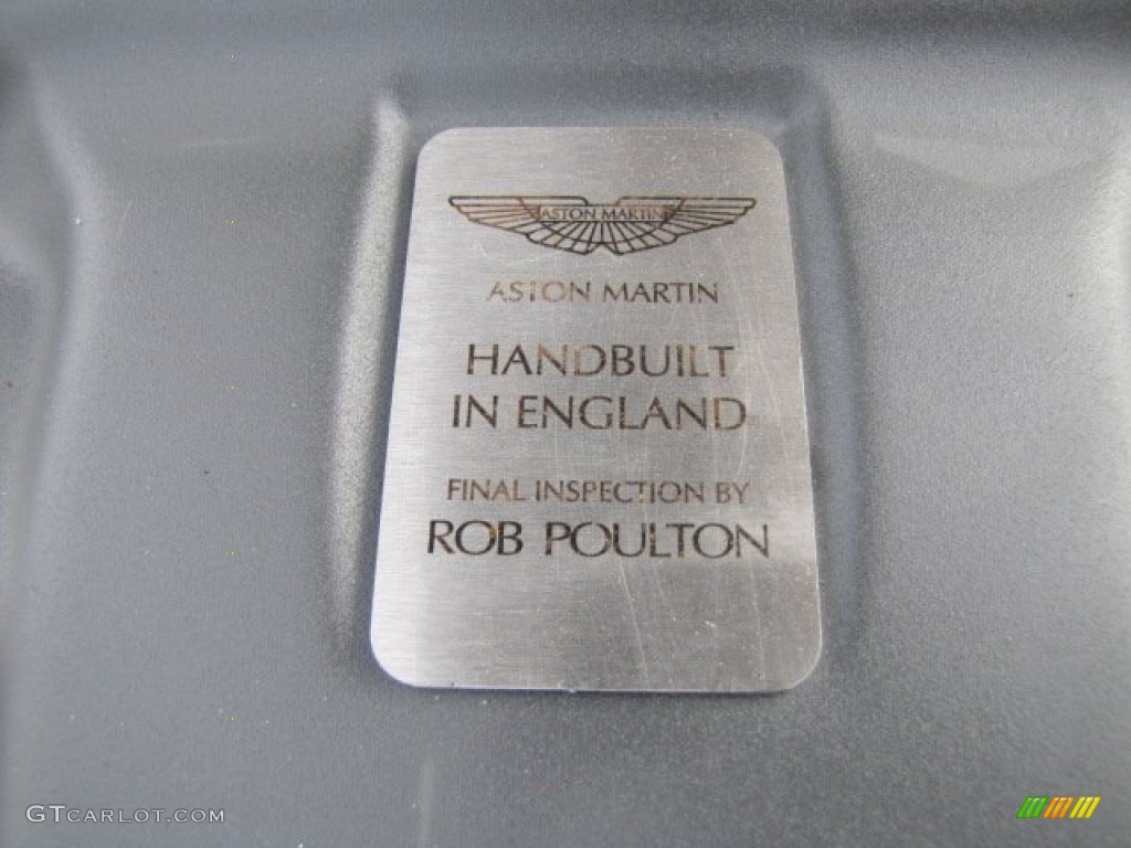 2005 Aston Martin DB9 Coupe Info Tag Photo #89230948